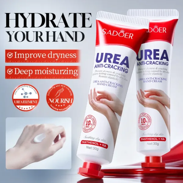 SADOER Urea Anti-Cracking Hand Cream Deep Moisturizing Improve Dryness Relieve Itching Panthenol HA Nourish Hand Skin Care